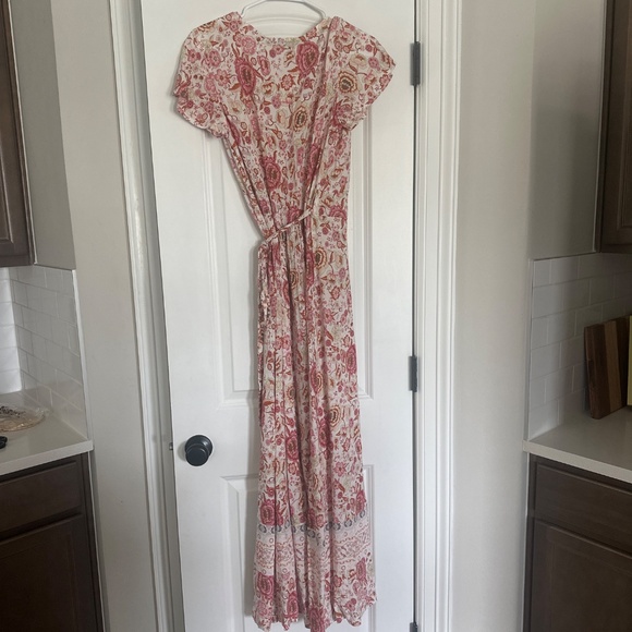 PrettyGarden Floral Wrap Maxi Robe – Size Medium - Picture 2 of 4
